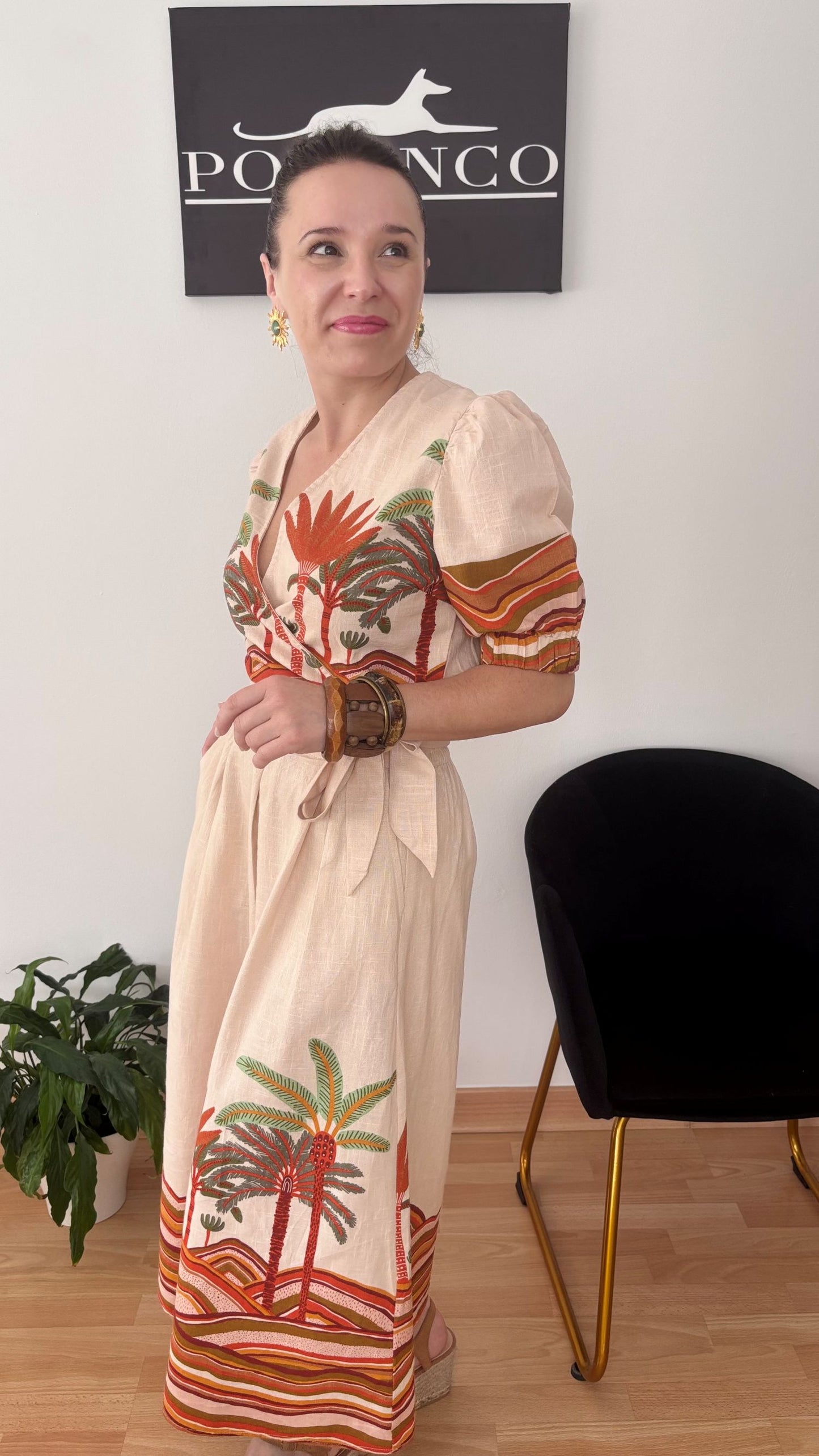 Pleated Sunset Dress